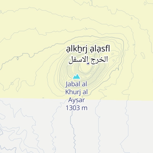 Map of Jabal al Khurj al Aysar