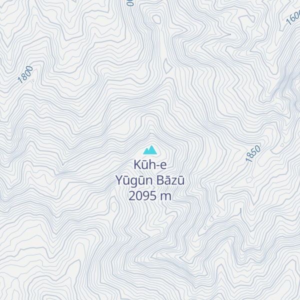 Map of Kūh-e Yūgūn Bāzū