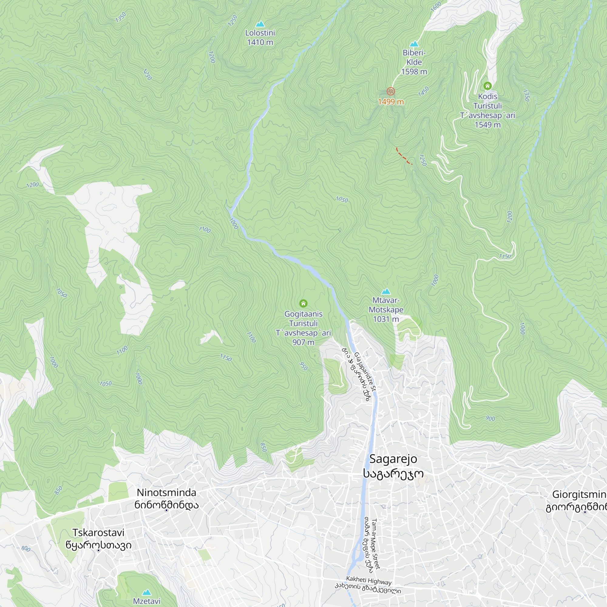 Gogitaanis Turistuli T`avshesap`ari map
