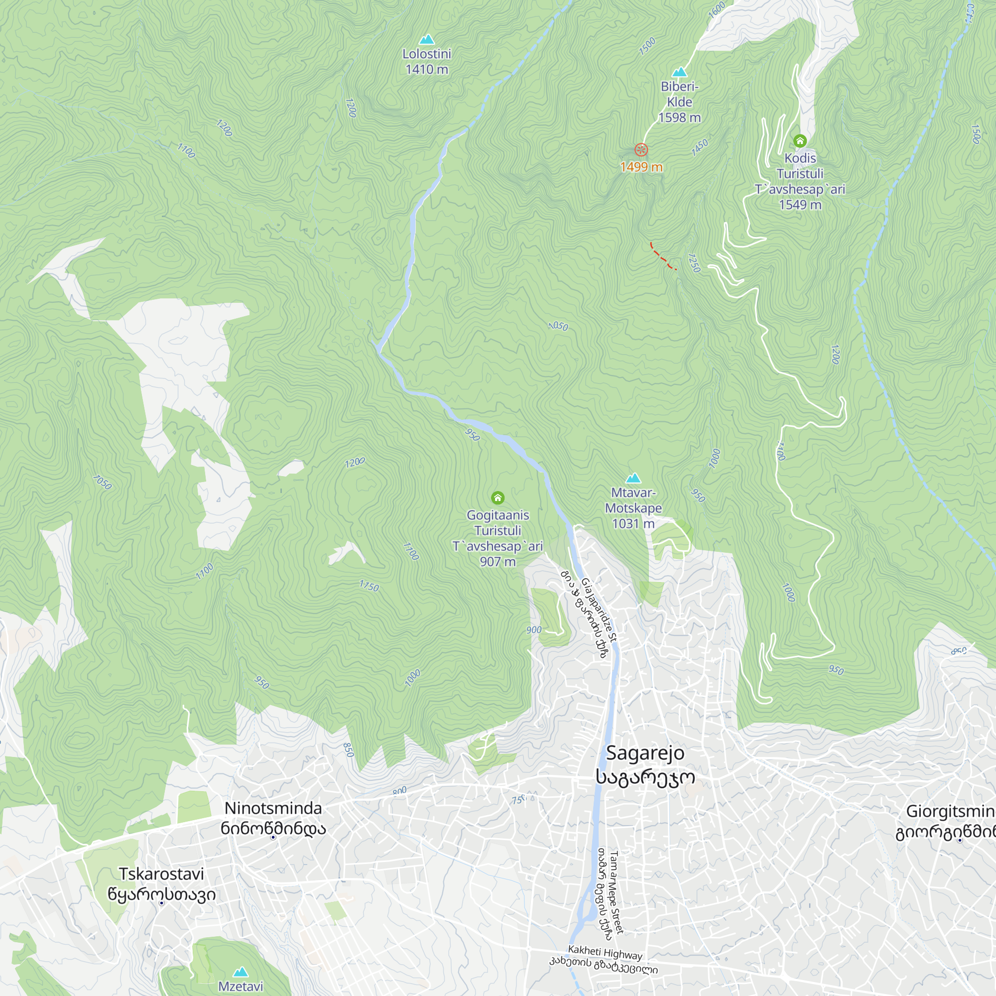 Gogitaanis Turistuli T`avshesap`ari map