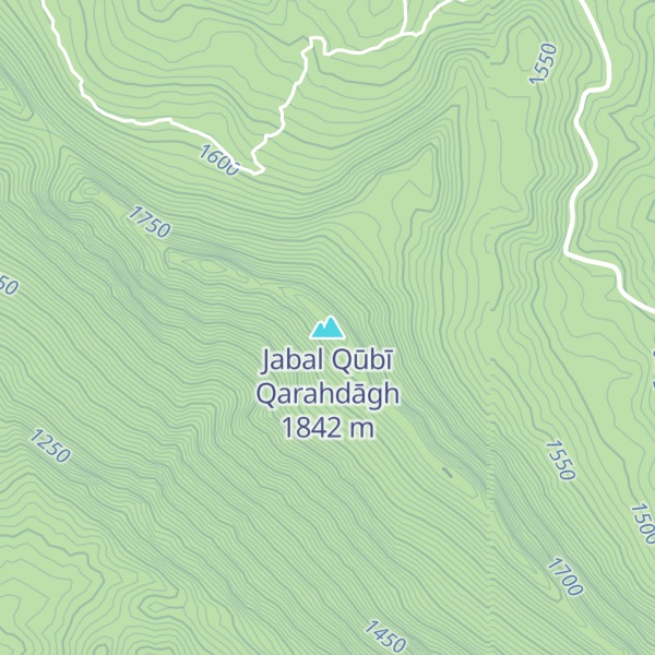 Map of Jabal Qūbī Qarahdāgh