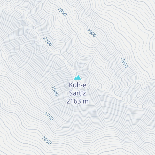 Map of Kūh-e Sartīz