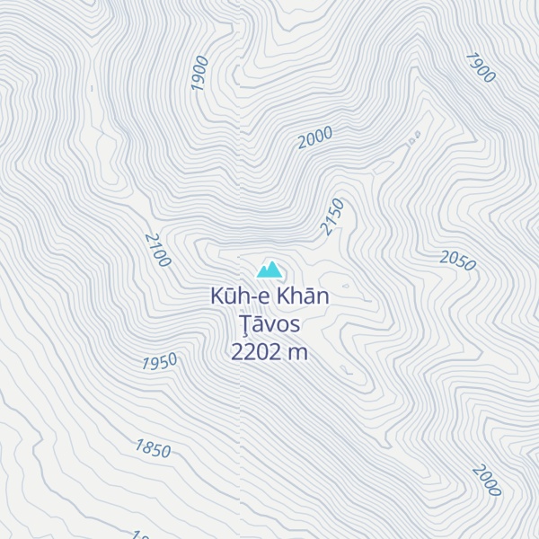 Map of Kūh-e Khān Ţāvos