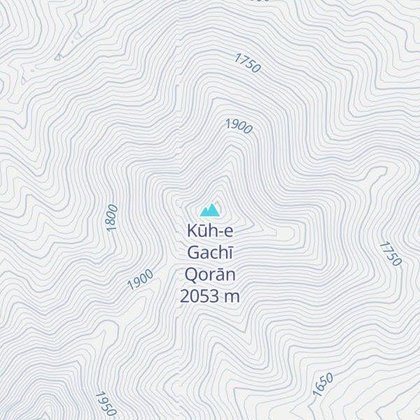 Map of Kūh-e Gachī Qorān