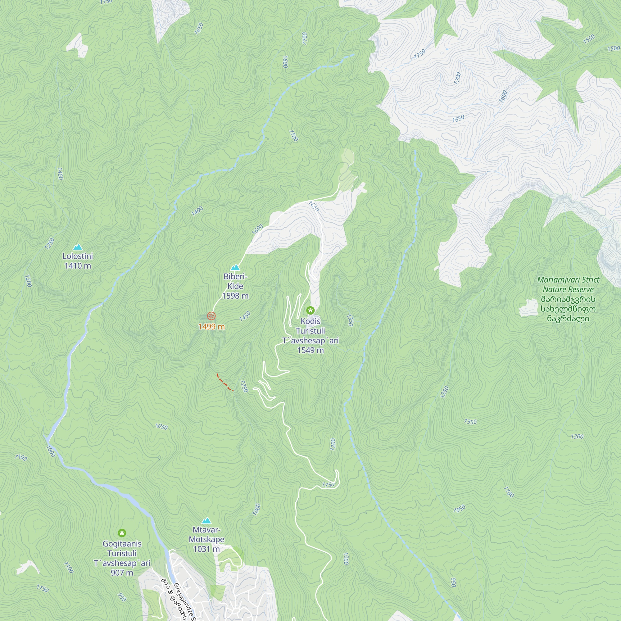 Kodis Turistuli T`avshesap`ari map