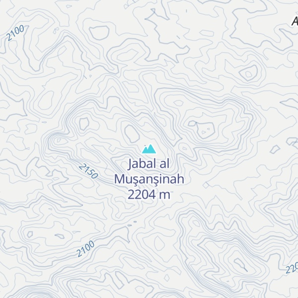 Map of Jabal al Muşanşinah
