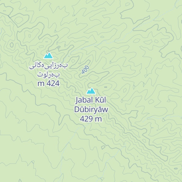 Map of Jabal Kūl Dūbiryāw