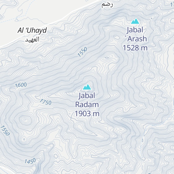 Map of Jabal Radam