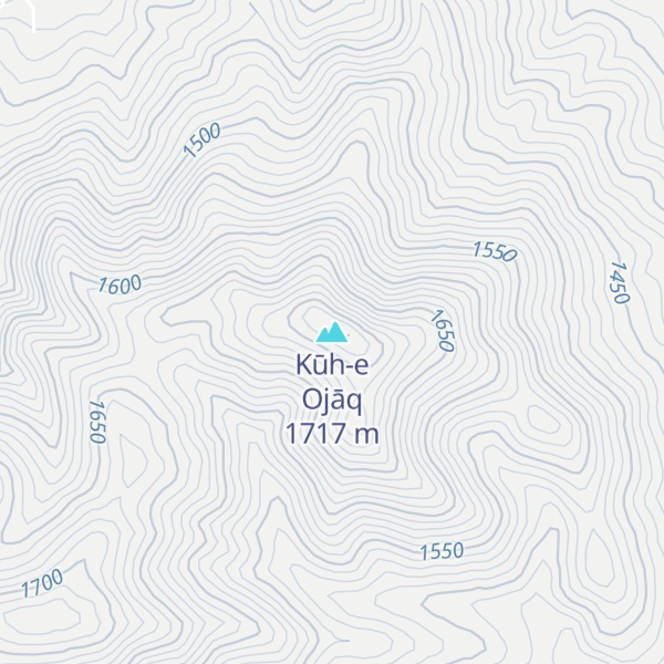 Map of Kūh-e Ojāq