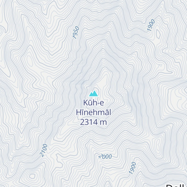 Map of Kūh-e Hīnehmāl