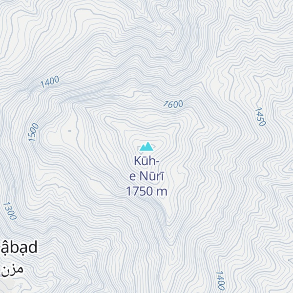 Map of Kūh-e Nūrī