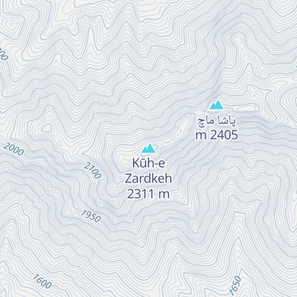 Map of Kūh-e Zardkeh