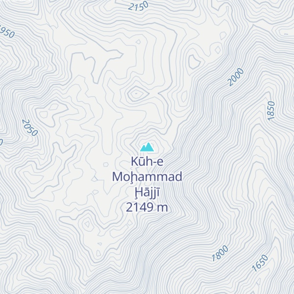 Map of Kūh-e Moḩammad Ḩājjī