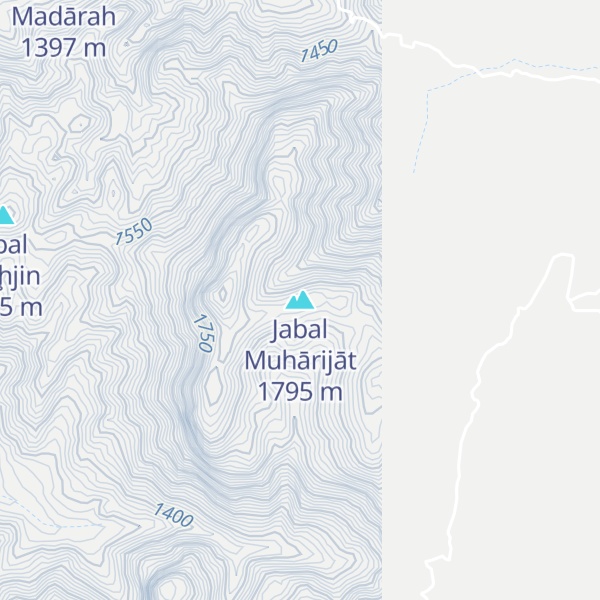 Map of Jabal Muhārijāt