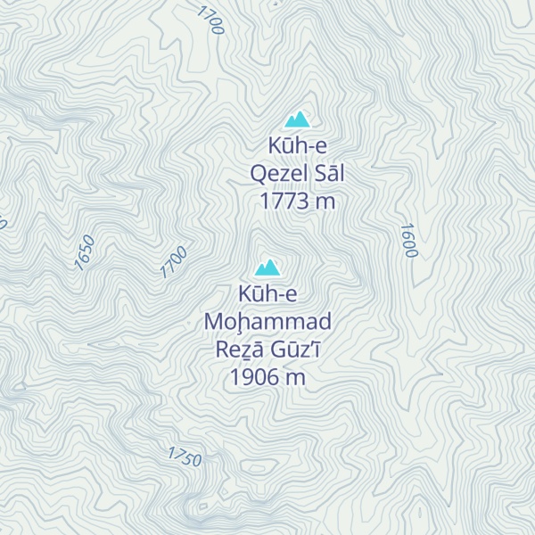 Map of Kūh-e Moḩammad Reẕā Gūz’ī