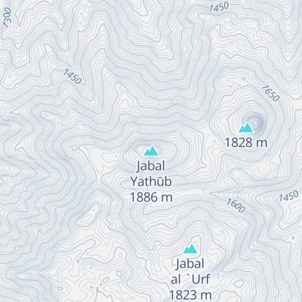 Map of Jabal Yathūb