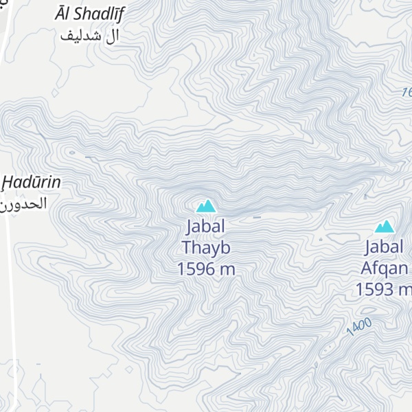 Map of Jabal Thayb