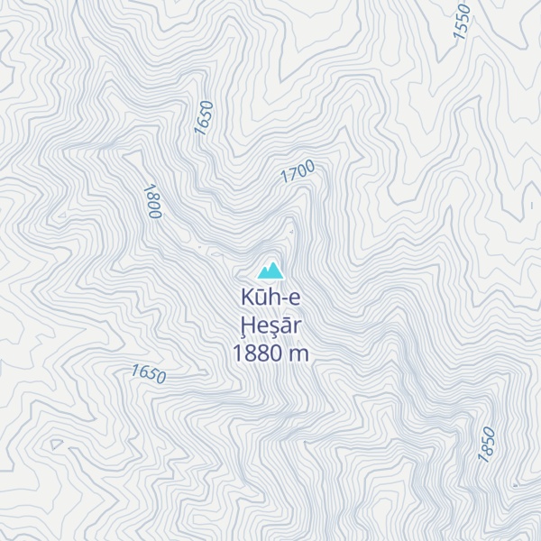 Map of Kūh-e Ḩeşār