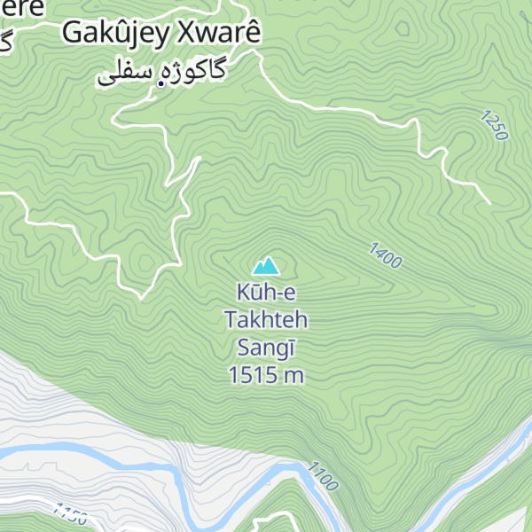 Map of Kūh-e Takhteh Sangī