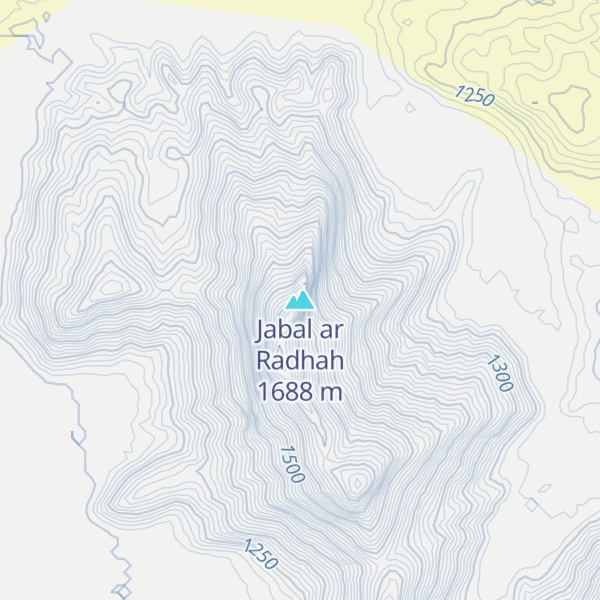 Map of Jabal ar Radhah