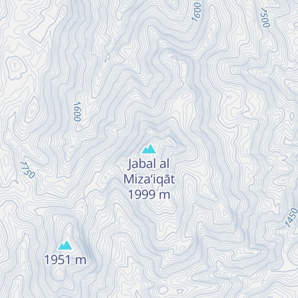 Map of Jabal al Miza‘iqāt