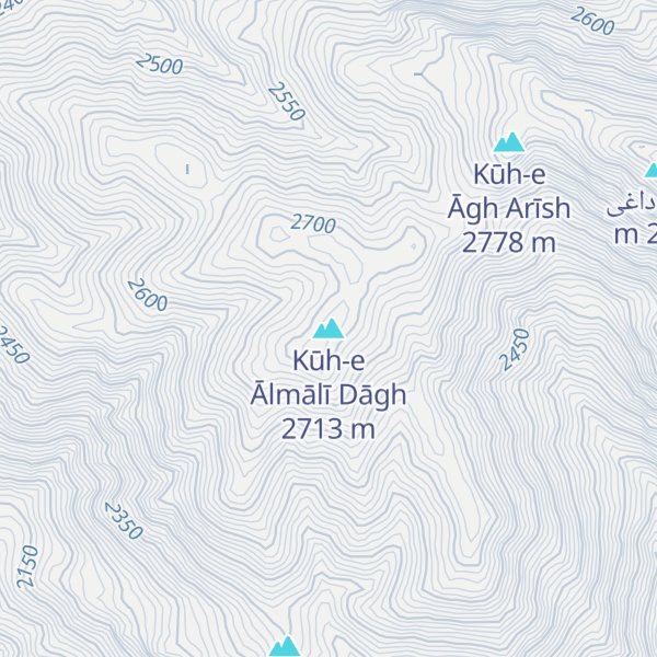 Map of Kūh-e Ālmālī Dāgh