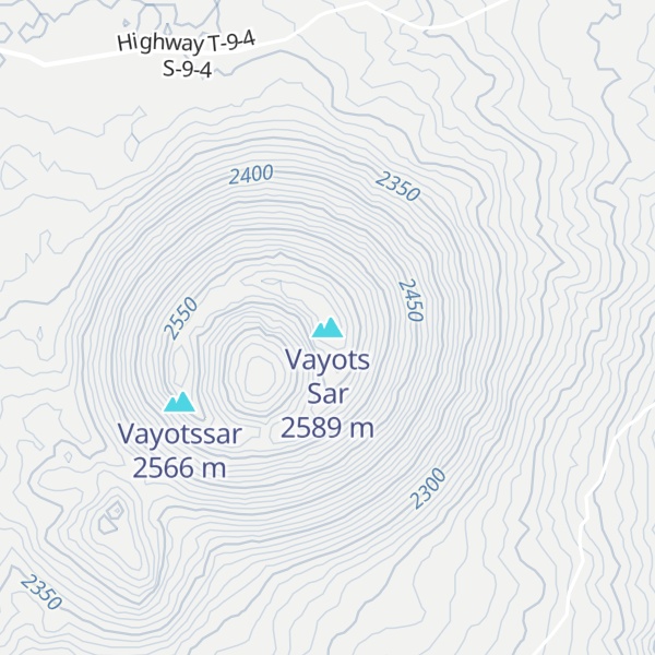 Map of Vayots Sar