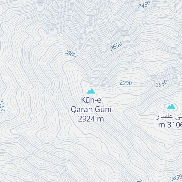 Map of Kūh-e Qarah Gūnī