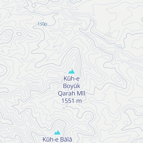 Map of Kūh-e Boyūk Qarah Mīl