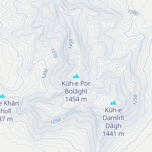 Map of Kūh-e Por Bolāghī