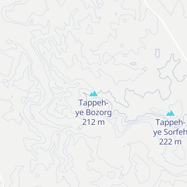 Map of Tappeh-ye Bozorg