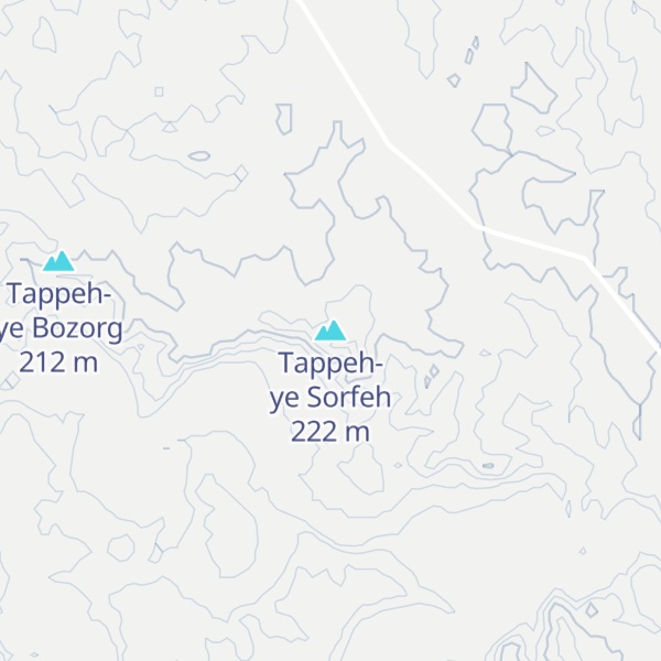 Map of Tappeh-ye Sorfeh