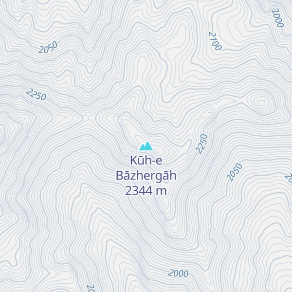 Map of Kūh-e Bāzhergāh