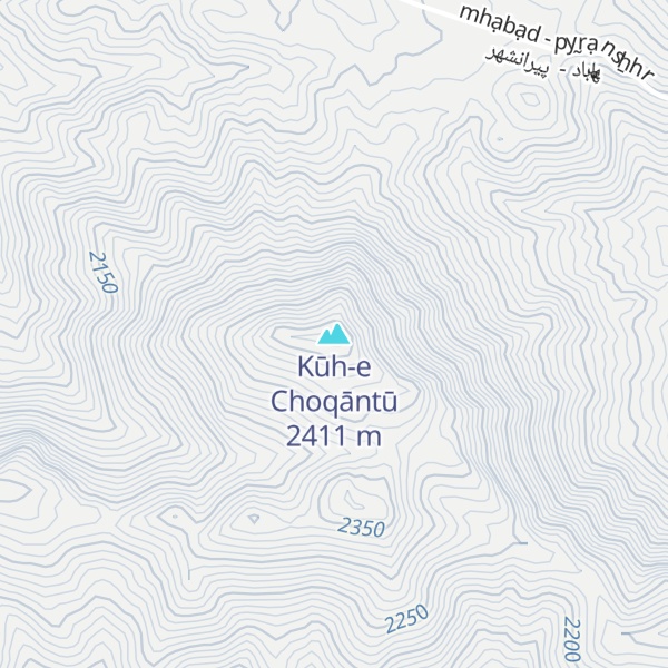 Map of Kūh-e Choqāntū