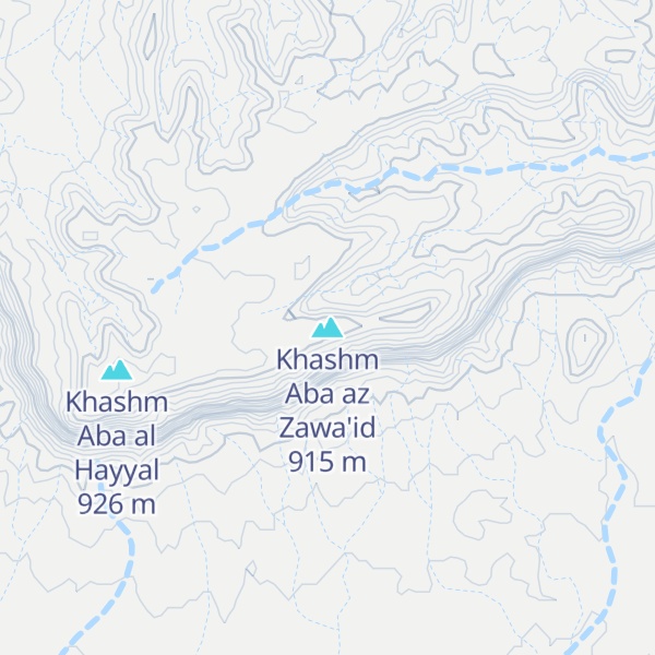 Map of Khashm Aba az Zawa'id