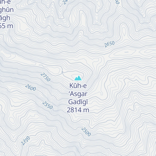Map of Kūh-e ‘Asgar Gadīgī