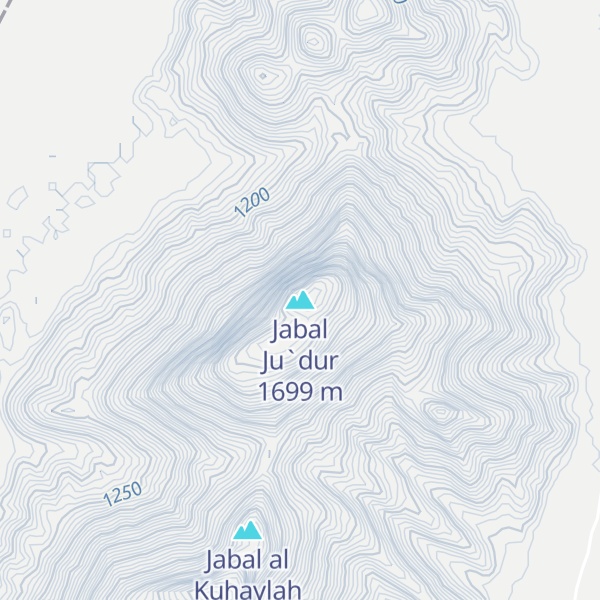 Map of Jabal Ju`dur