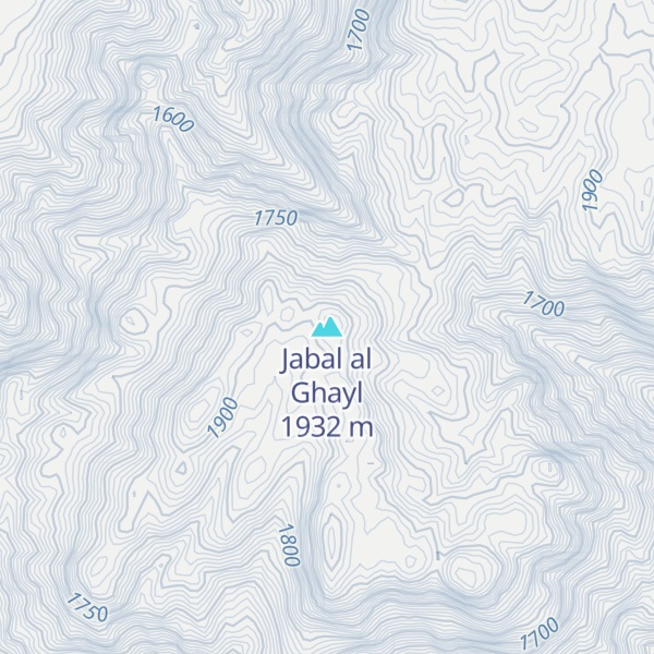 Map of Jabal al Ghayl