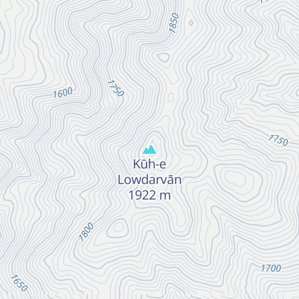 Map of Kūh-e Lowdarvān