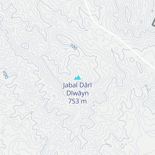 Map of Jabal Dārī Dīwāyn