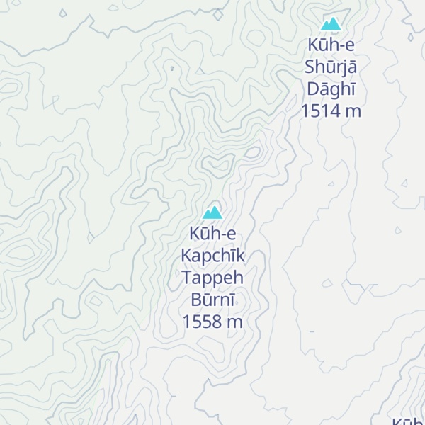 Map of Kūh-e Kapchīk Tappeh Būrnī