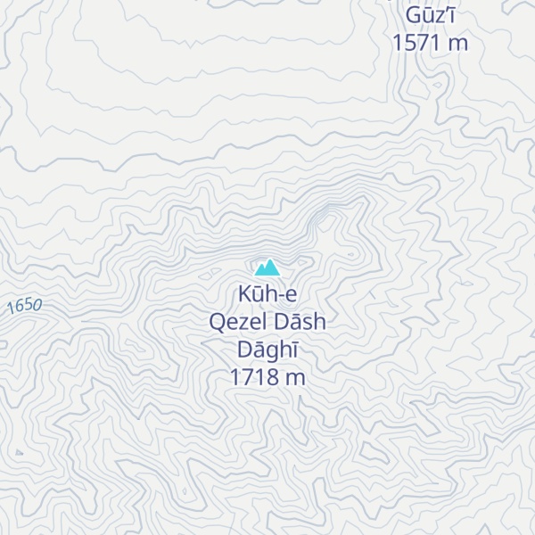 Map of Kūh-e Qezel Dāsh Dāghī