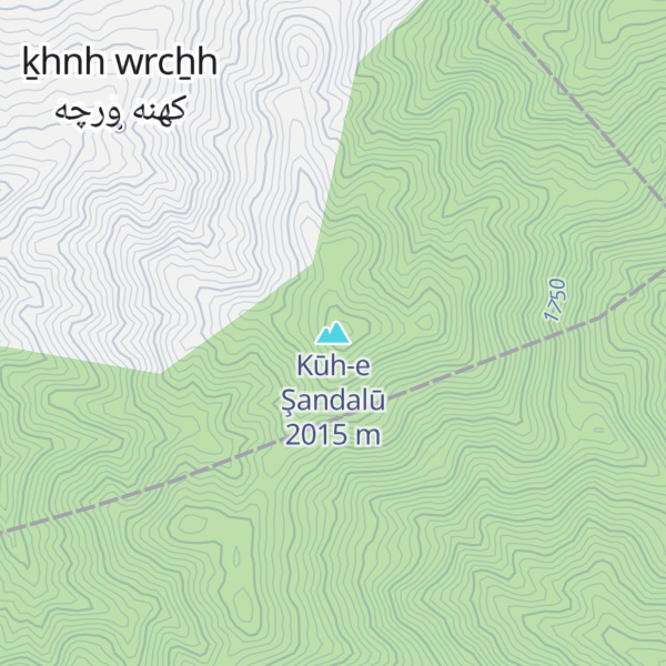 Map of Kūh-e Şandalū