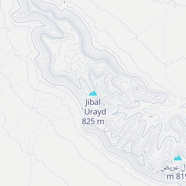 Map of Jibal `Urayd