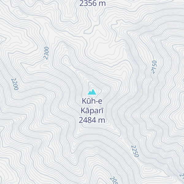 Map of Kūh-e Kāparī