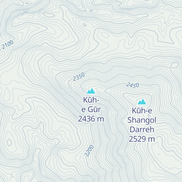 Map of Kūh-e Gūr