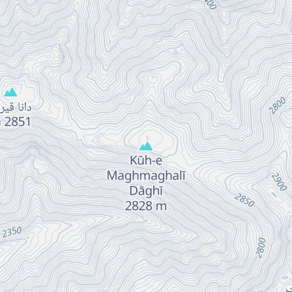 Map of Kūh-e Maghmaghalī Dāghī