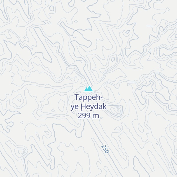Map of Tappeh-ye Ḩeydak