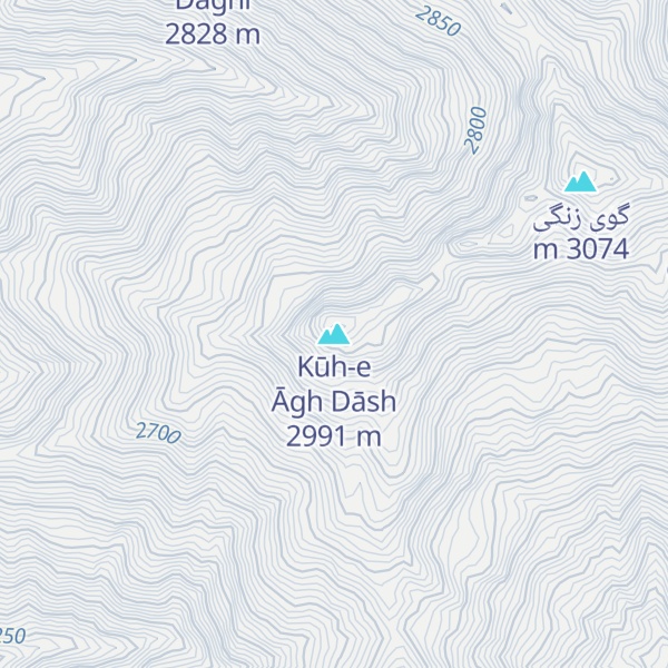 Map of Kūh-e Āgh Dāsh