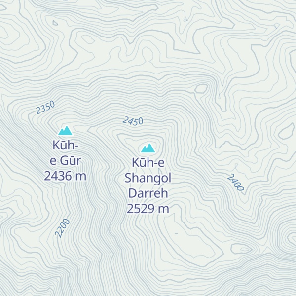 Map of Kūh-e Shangol Darreh